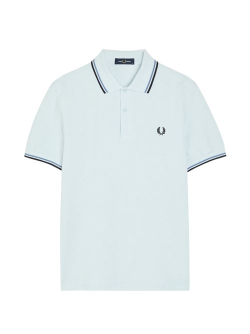 Polo uomo M3600 manica corta celeste/blu FRED PERRY | M360096A